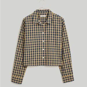 Madewell Popplin Cropped Button Up